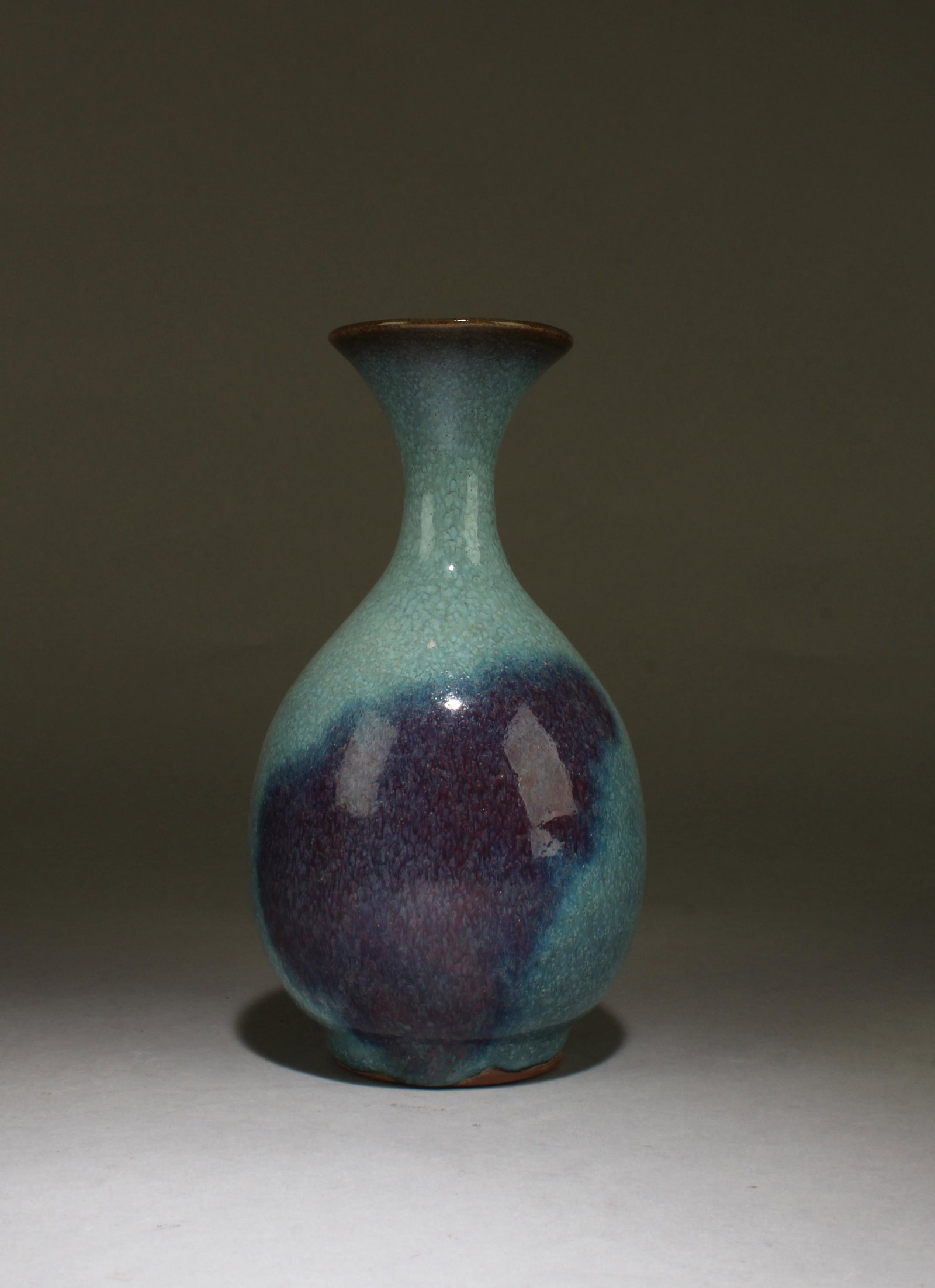 A Chinese Junyao Vase: A Chinese Junyao Vase. Height: 7.25"