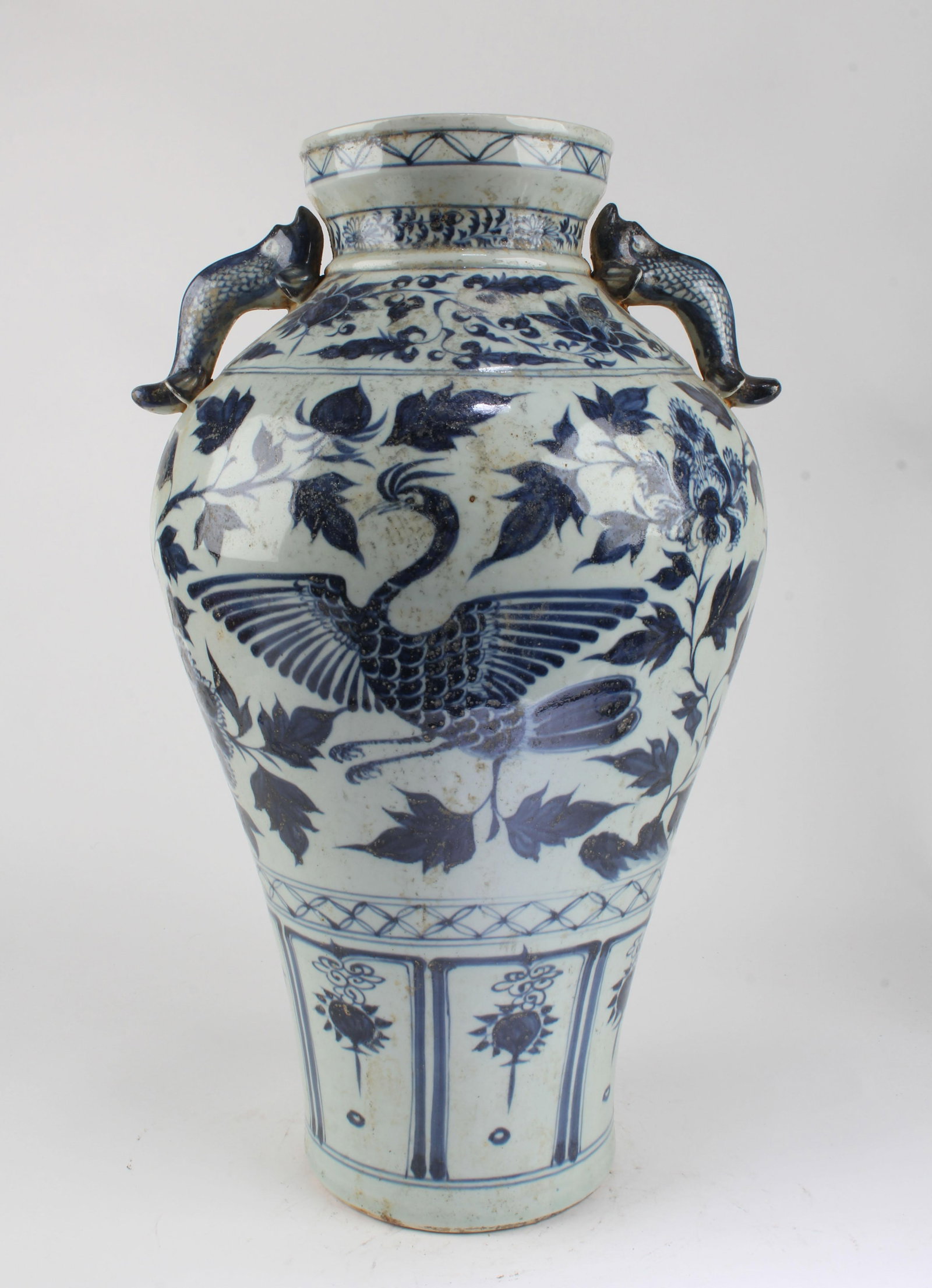 Chinese Blue & White Porcelain Meiping Vase (1 of 6)