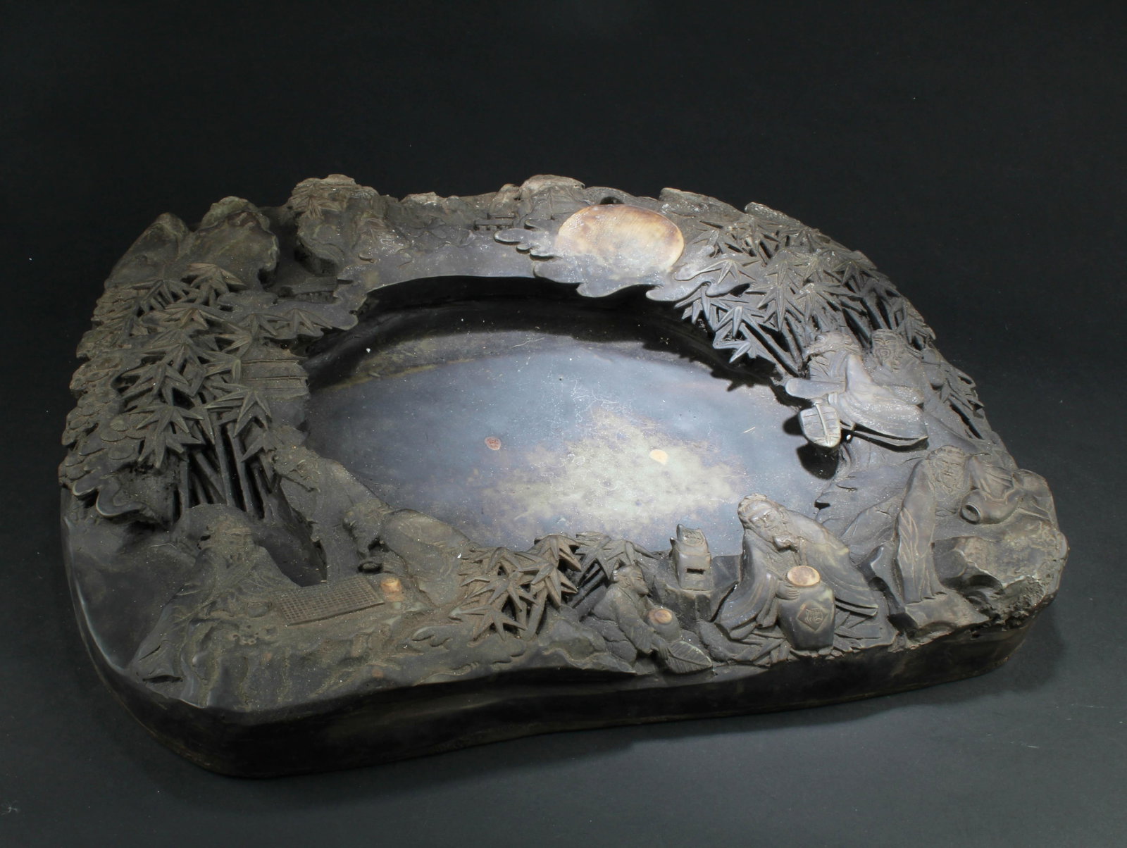 Chinese Inkstone: Chinese Inkstone. Length: 21.25"