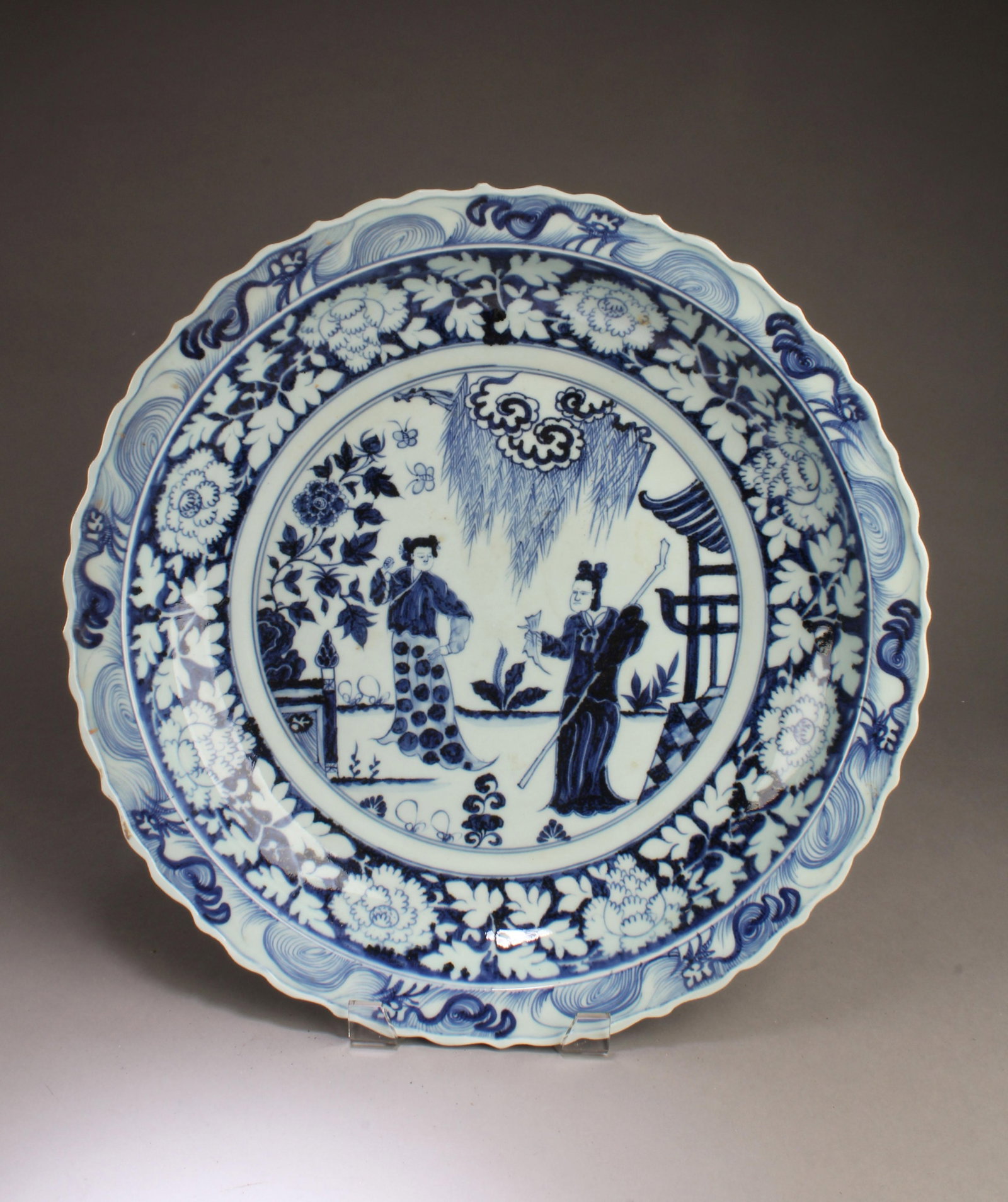 Chinese Blue & White Porcelain Charger (1 of 2)