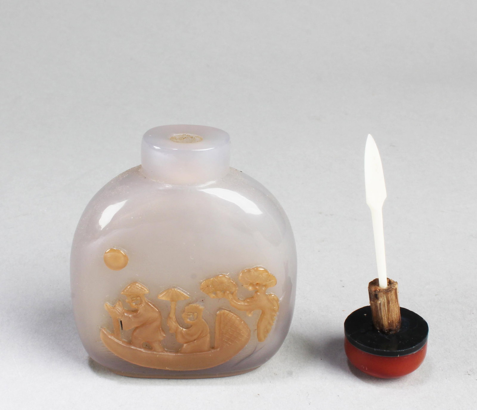 Chinese Agate Snuff Bottle - 4