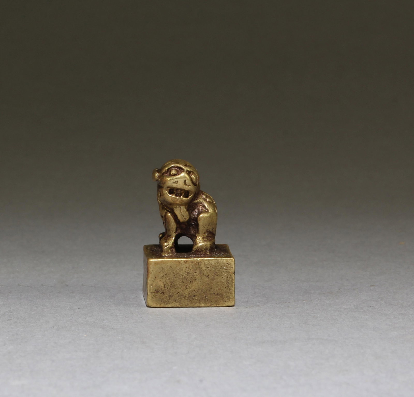 Antique Chinese Gilt Bronze Square Seal (1 of 5)