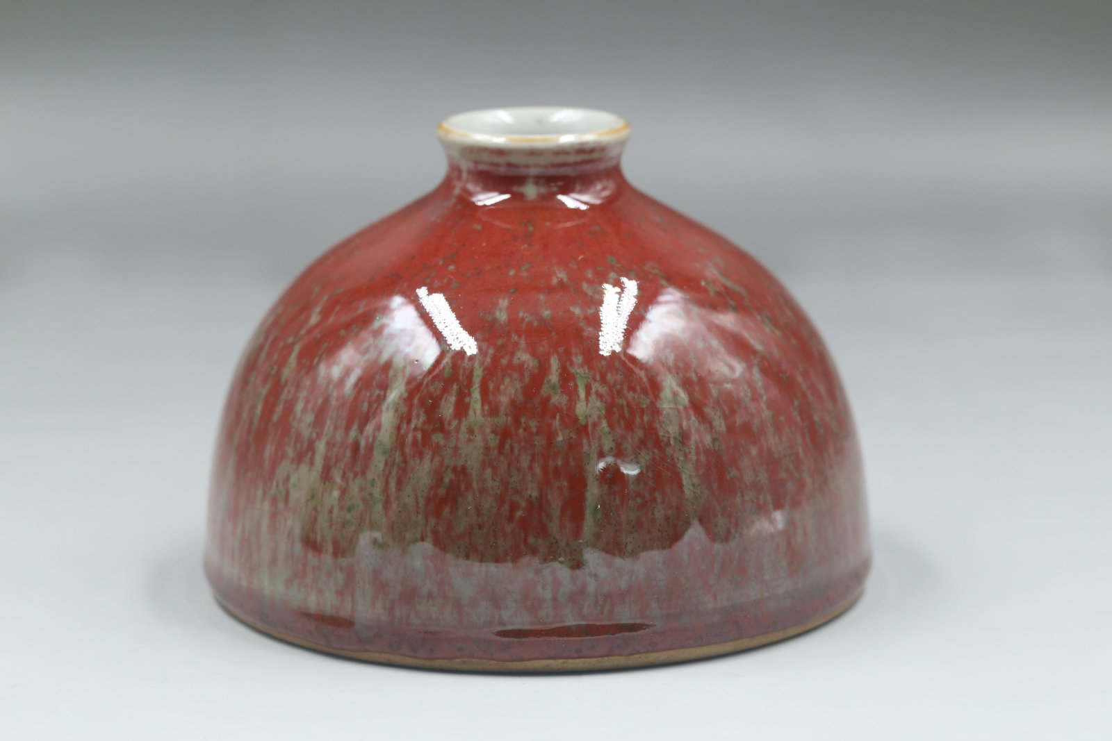 Chinese Peach Bloom Porcelain Water Dropper: Chinese Peach Bloom Porcelain Water Dropper. Height: 3.58" Diameter: 4.9"