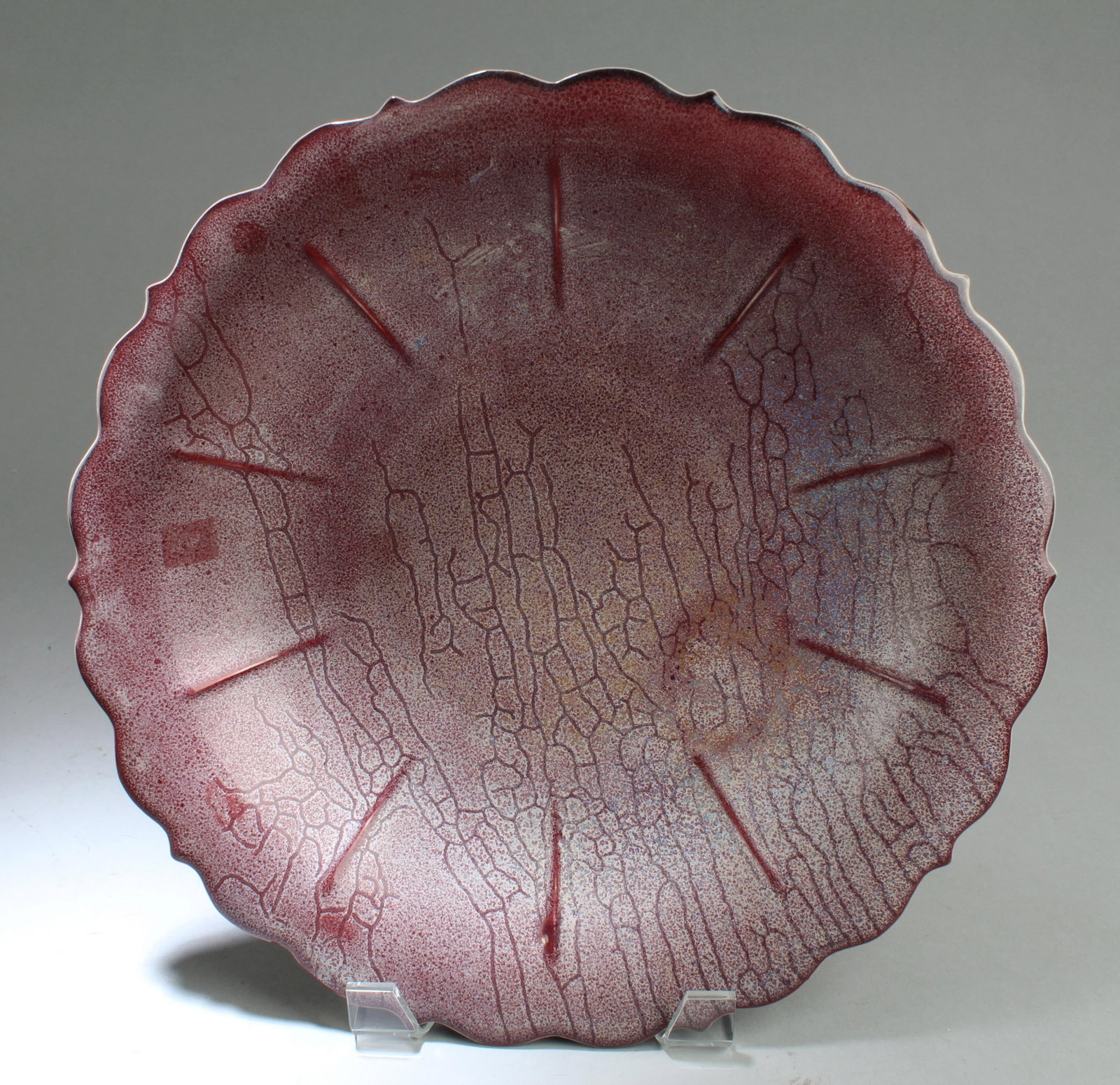 Chinese Porcelain Plate: Chinese Porcelain Plate. Diameter: 13.75"