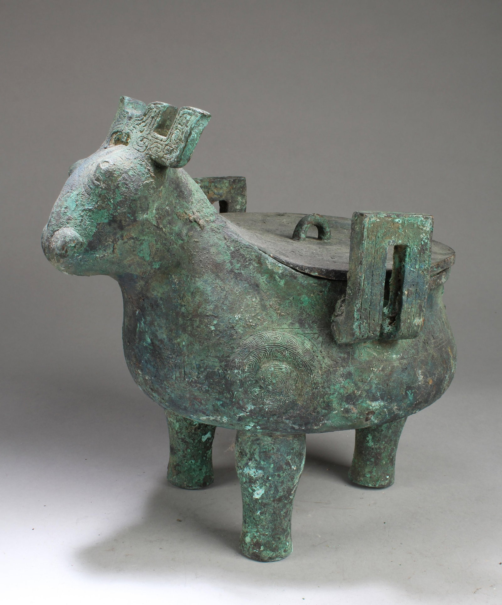 A Bronze Tripod Censer: A Bronze Tripod Censer. Height: 11.25"