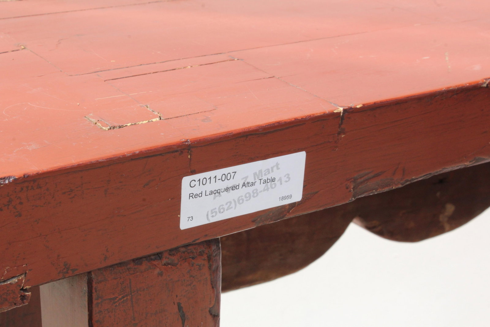 An Antique Laquer Ware Altar Table - 9