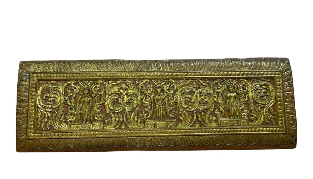 A Tibetan Manuscript Book Cover Circa 17th-18th Century (1 of 5)