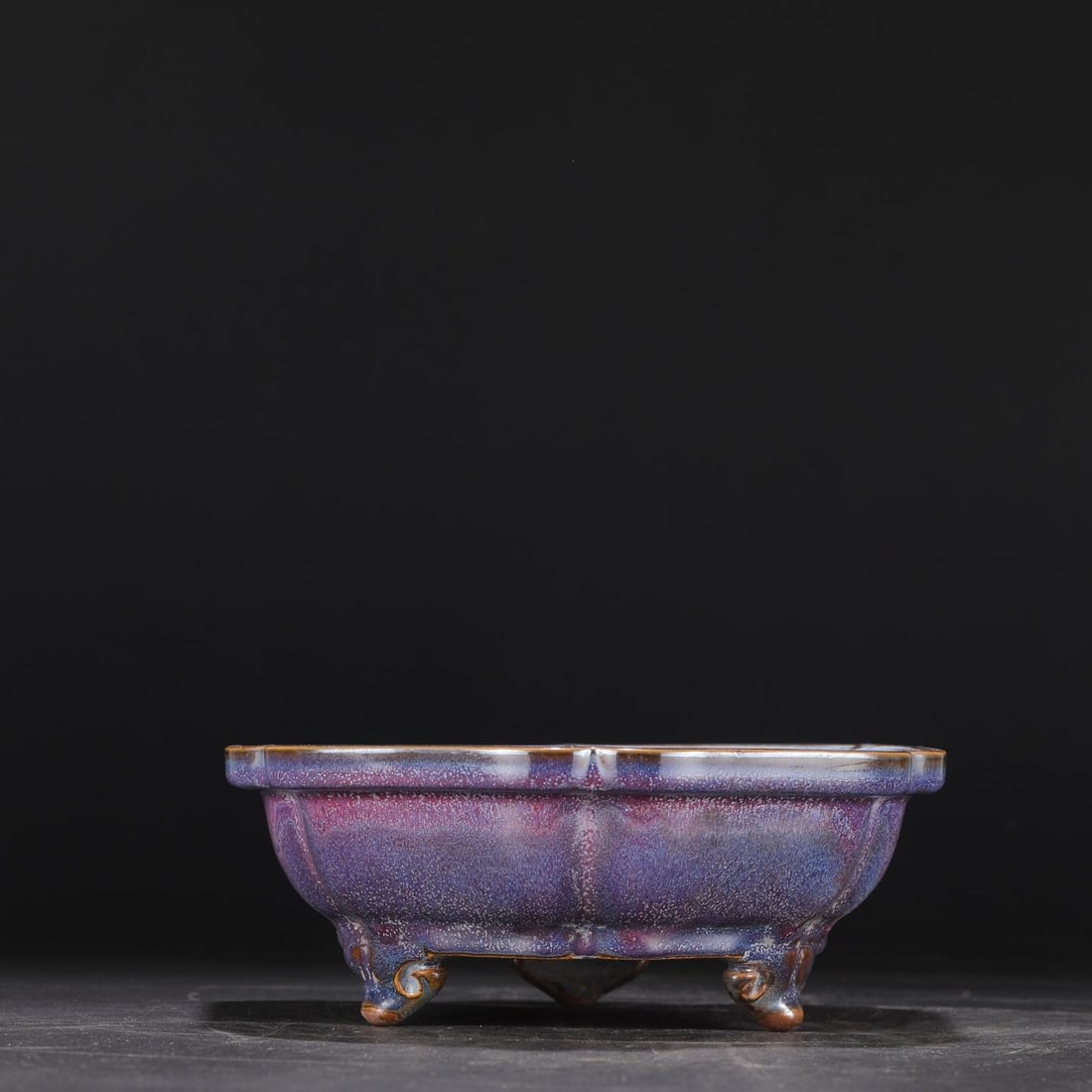 A Jun Ware Rose-Red Hexagonal Tripod Washer (1 of 9)