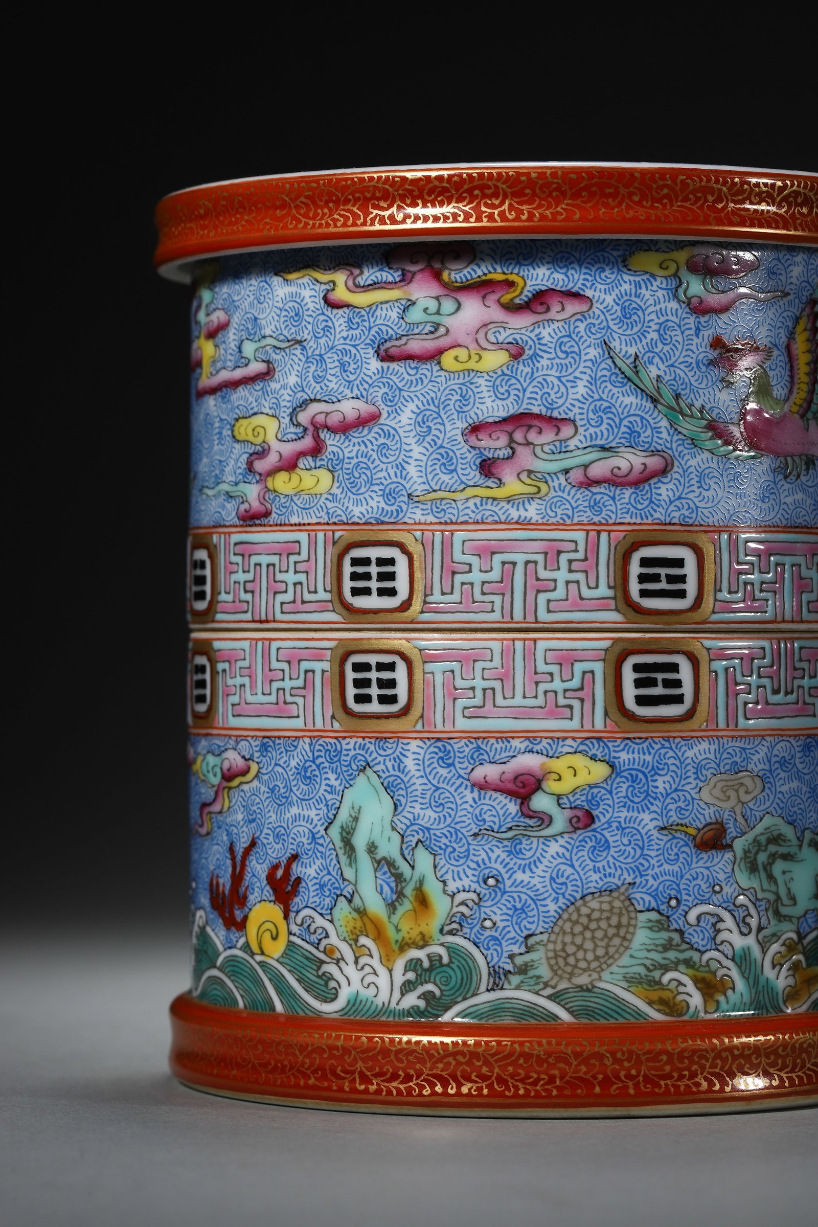 Yangcai Enamel Rotating Brushpot - 7