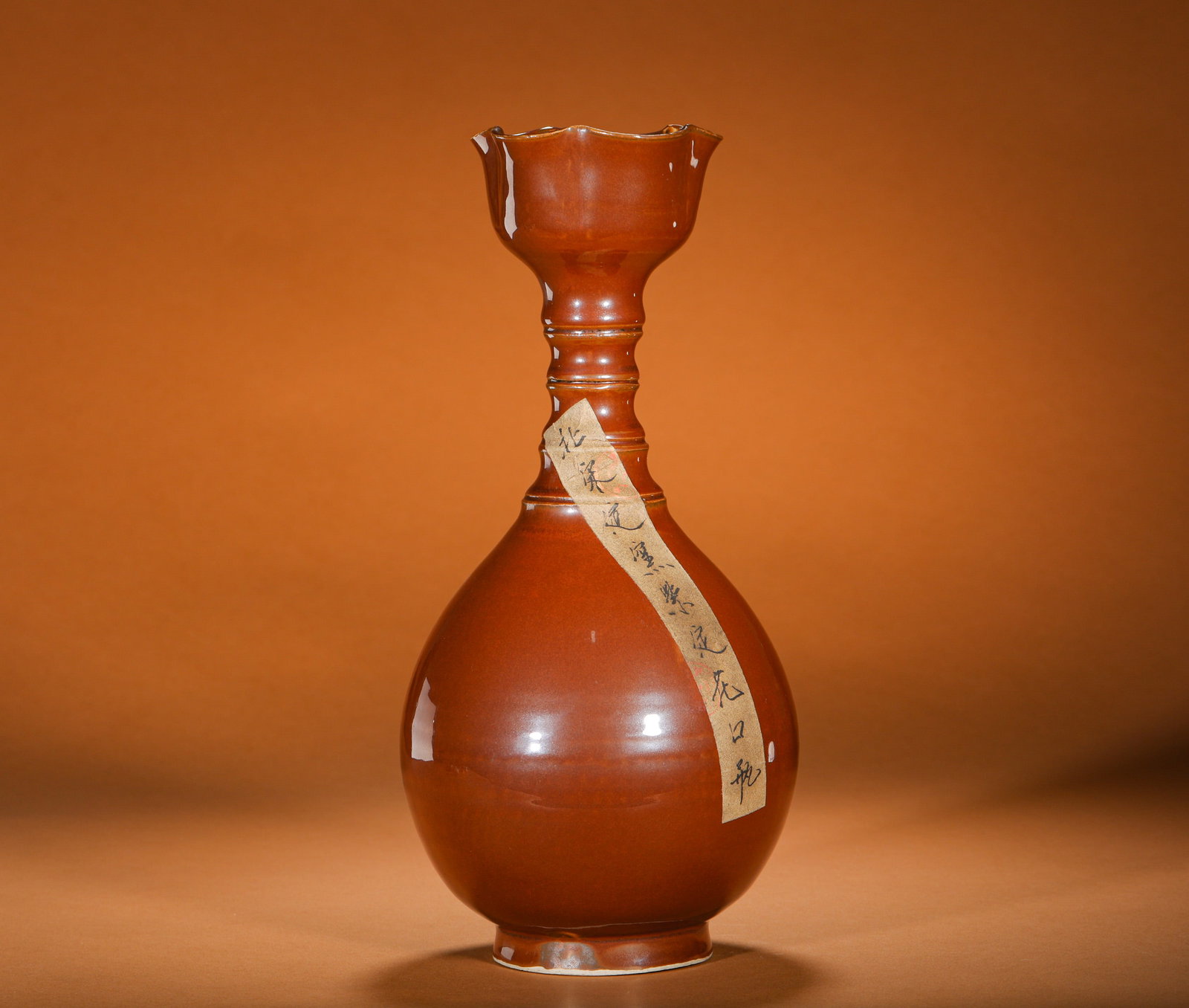NORTHERN SONG DYNASTY DING KILN PURPLE GLAZED FLOWER-MOUTHED STRING PATTERN JADE POT SPRING VASE (1 of 9)
