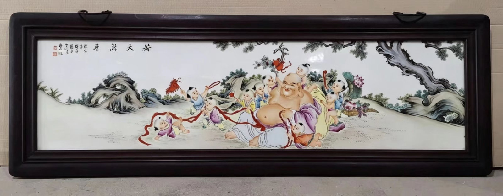 A Porcelain Panel: A Porcelain Panel. Height: 16.14in; Width: 47.24in.