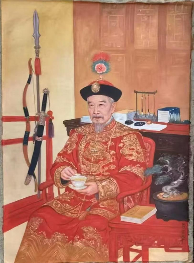 An Oil Painting: An Oil Painting. Dimensions: 55.12in x 78.74in.