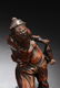 Chinese Antique Qi Wood Carved Figure on Stand - 2