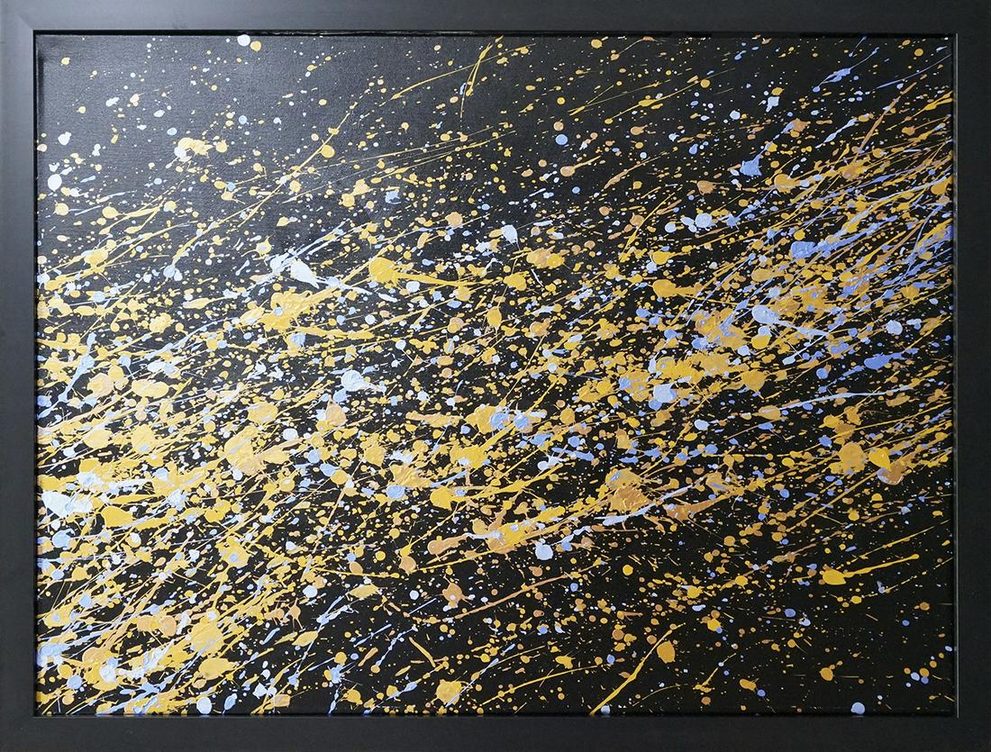 Robert Copple Original oil on canvas Abstract: Original on canvas by Robert Copple Approx image size 30x40 inches. One of a kind original. Hand signed by the artist. Includes certificate of authenticity.