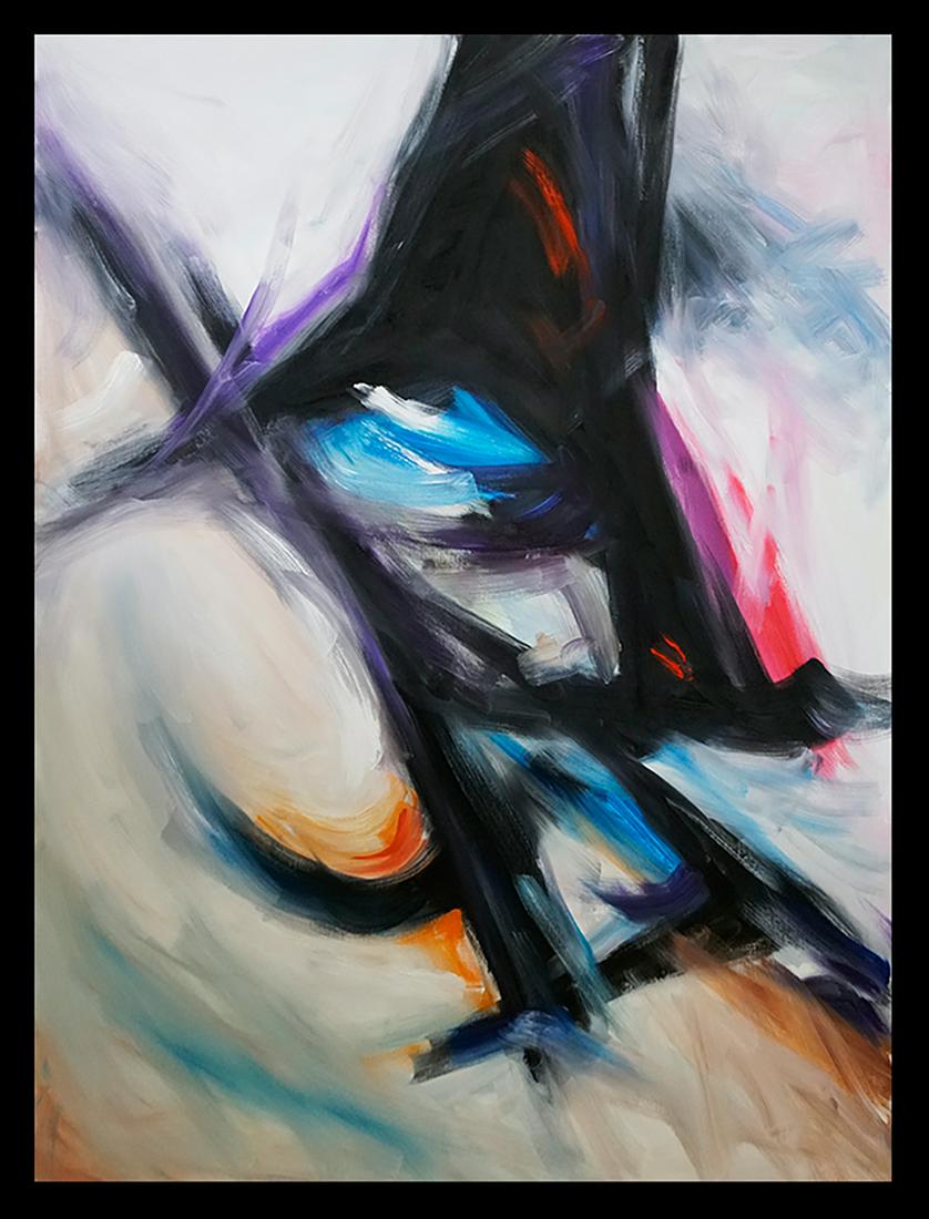 Robert Copple Original Abstract on canvas: Robert Copple original oil on canvas. One of a kind original. Hand signed by the artist. Custom framed and includes certificate. Image size is 40x30 inches.