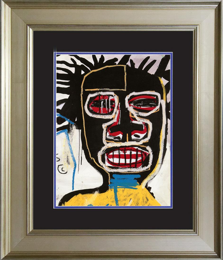Jean Michel Basquiat Lithograph from 1984: Jean Michel Basquiat Color Plate Lithograph from 1984. Approx 24x20 inches. and includes certificate Custom framed.