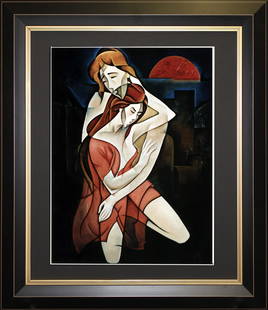 Zinovy Shersher - Only You Limited Edition Serigraph: Zinovy Shersher Limited Serigraph Only You 30 x 40 approx inches. Serigraph Hand signed and numbered by the artist. Includes certificate of authenticity.Custom framed.