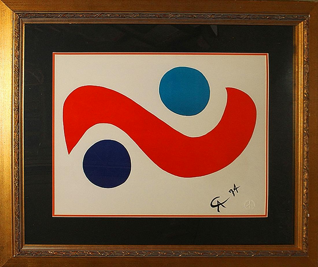 Alexander Calder Lithograph from 1974 initialed Skybird (1 of 1)