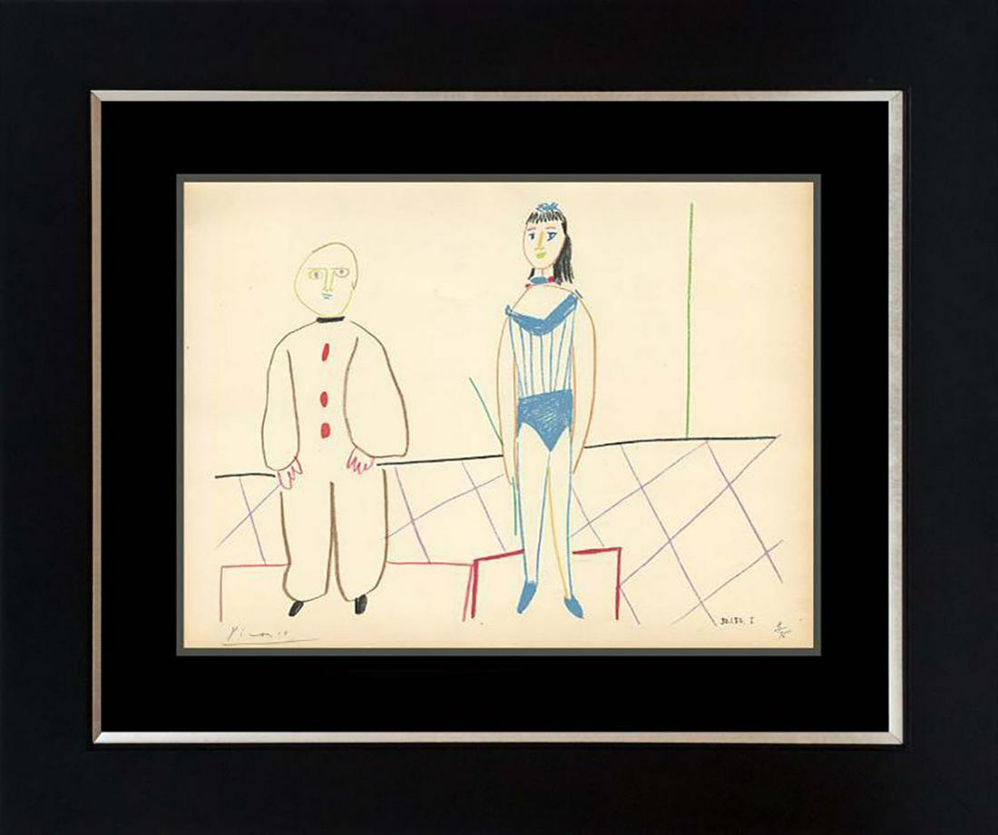 Pablo Picasso Lithograph Limited Edition Hand signed: Pablo Picasso Limited Edition Original Lithograph hand signed and numbered from 1954 Verve Collection Custom framed and includes certificate 75 in the total edition