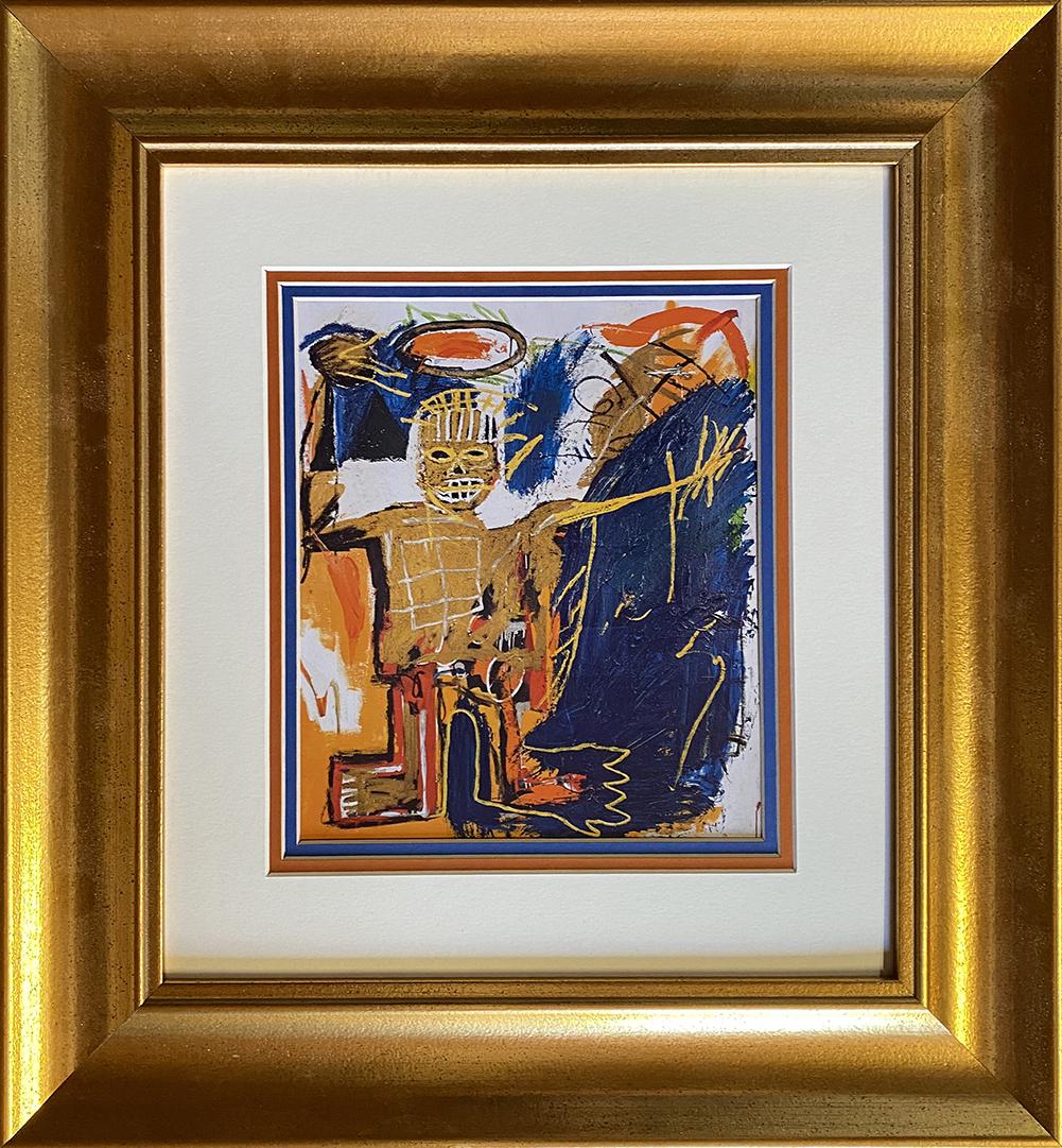 Jean Michel Basquiat Lithograph from 1984: Jean Michel Basquiat Lithograph Approx 24x20 inches Custom framed and includes certificate