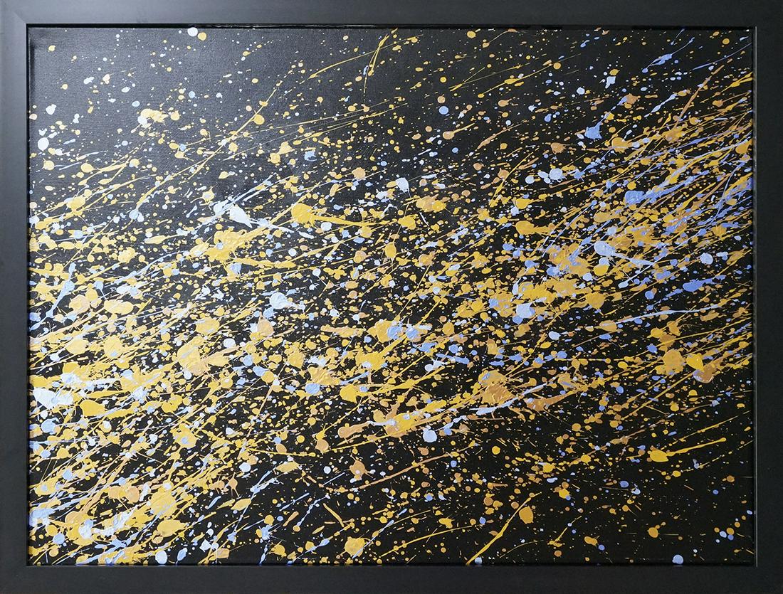 Robert Copple Original oil on canvas Abstract: Original on canvas by Robert Copple Approx image size 30x40 inches. One of a kind original. Hand signed by the artist. Includes certificate of authenticity.