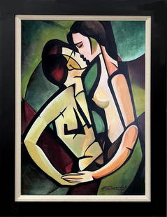 The Kiss Zinovy Shersher Artist Proof on canvas: The Kiss Zinovy Shersher Artist Proof on canvas Approx 34x29 inches Custom framed and includes certificate. Hand signed by the artist.