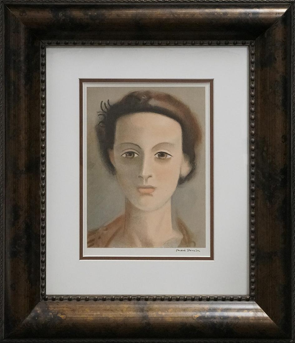 Andre Derain Lithograph Verve Collection from 1937: Andre Derain color plate Lithograph Hermitage Collection Approx 20x24 inches. Professionally framed. Includes certificate of authenticity.