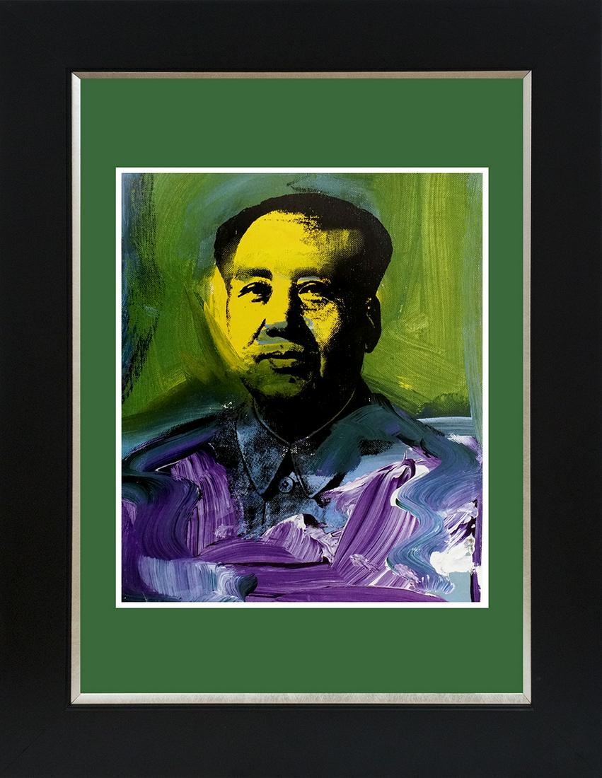 Andy Warhol Color Plate Lithograph from 1991 Mao: Andy Warhol 1973 Color Plate Lithograph. Approx 20x24 inches. Professionally framed. Includes certificate of authenticity.