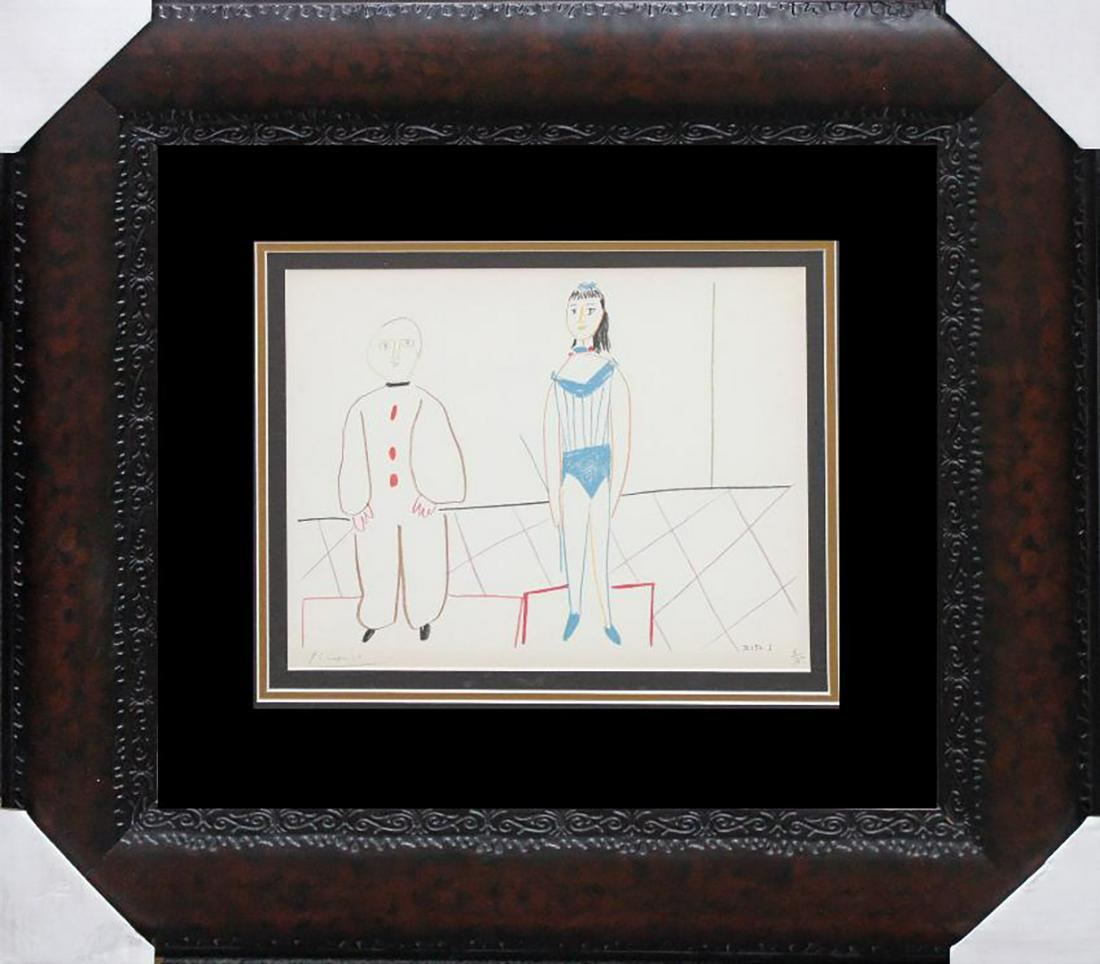 Pablo Picasso Limited Edition Hand signed and numbered: Pablo Picasso Original Lithograph Hand signed and numbered Edition of 75 from 1954 Verve Collection