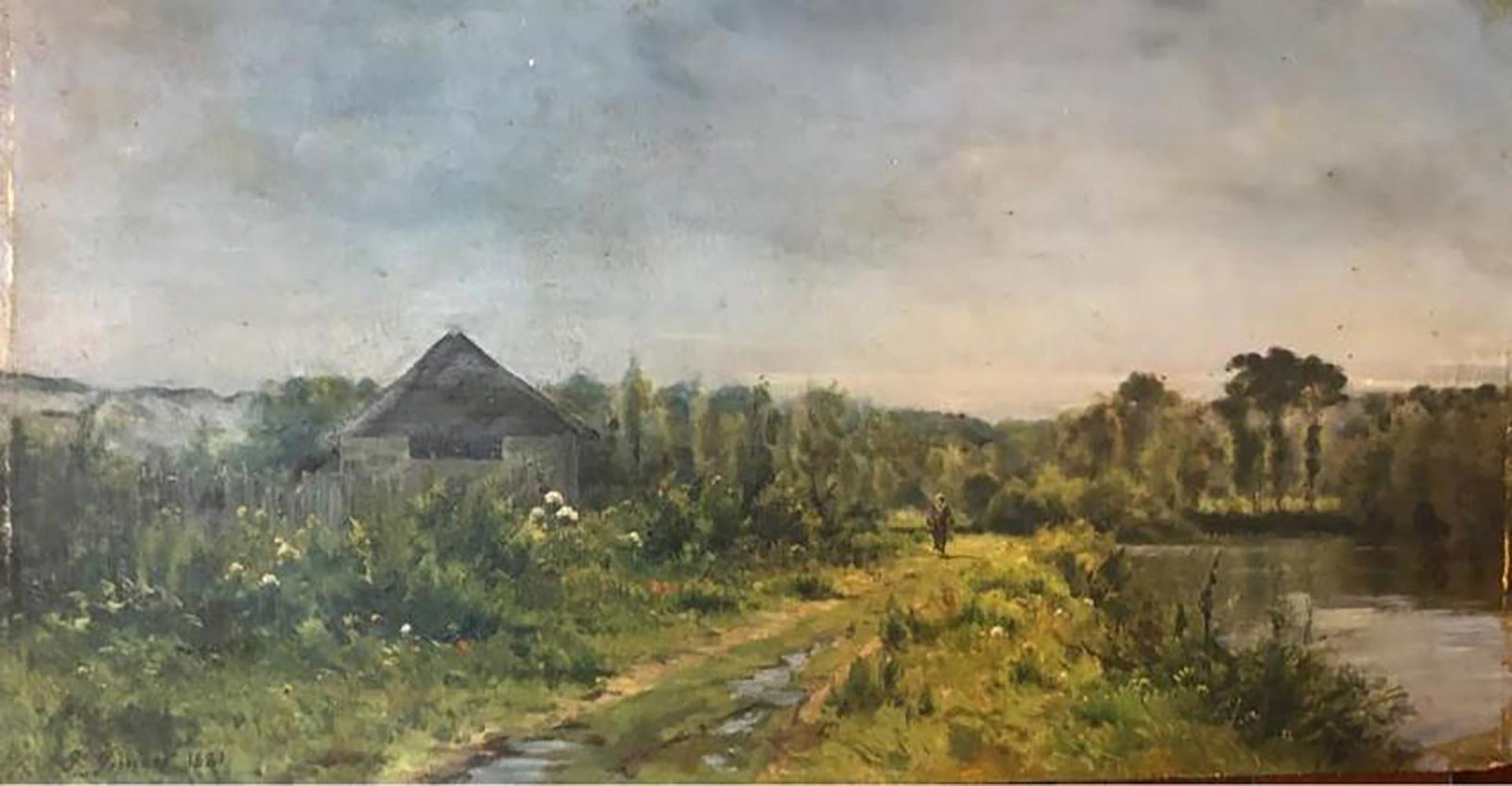 Original Oil George Inness 1825-1894 Rural Landscape (1 of 1)