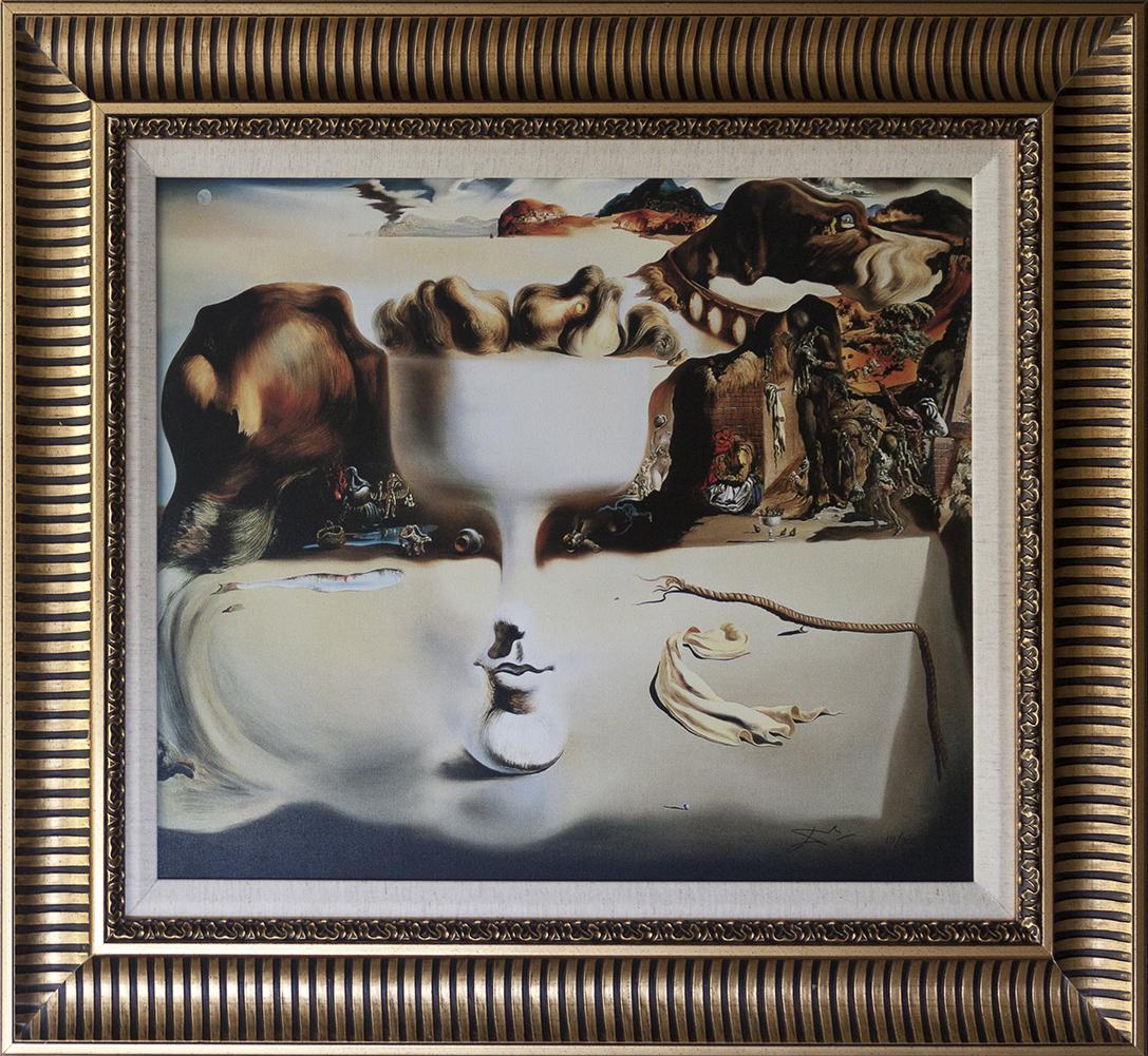 Salvador Dali Apparition of Face Limited Edition: Salvador Dali Apparition of Face Limited Edition Lithograph. The signature is in the plate. Professionally framed. Includes certificate of authenticity. Approx. 30x34 inches.