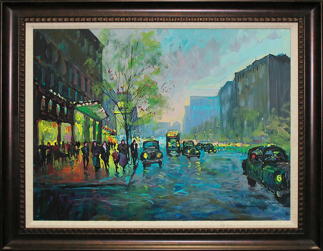 Michael Schofield Hand embellished on canvas  Paris (1 of 1)