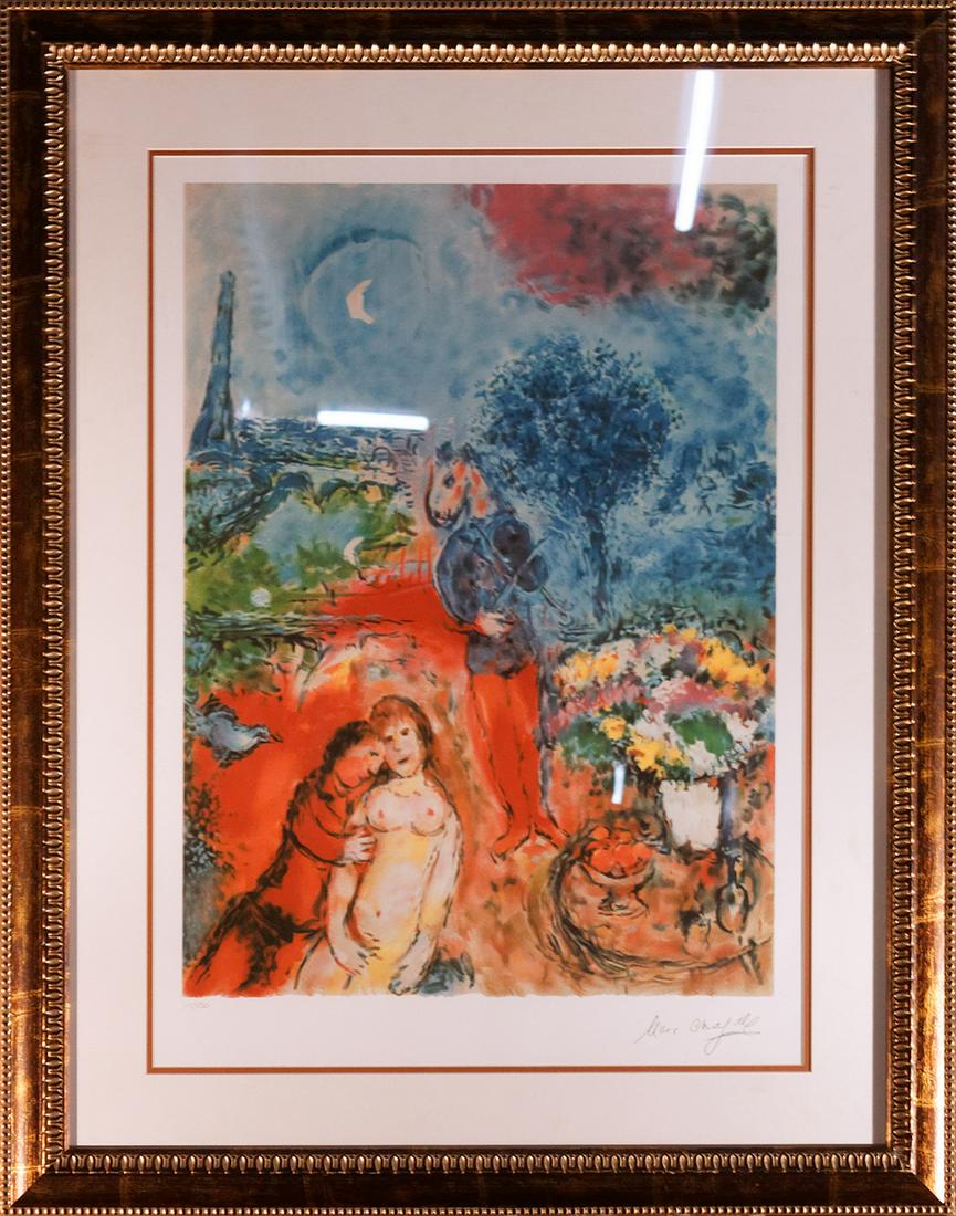 Marc Chagall Limited Edition: Marc Chagall. Limited edition lithograph. The signature is in the plate. Numbered edition. Professionally framed Includes certificate