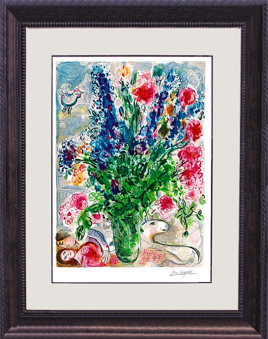 Marc Chagall Limited Edition Lithograph Les Lupins Bleu (1 of 1)