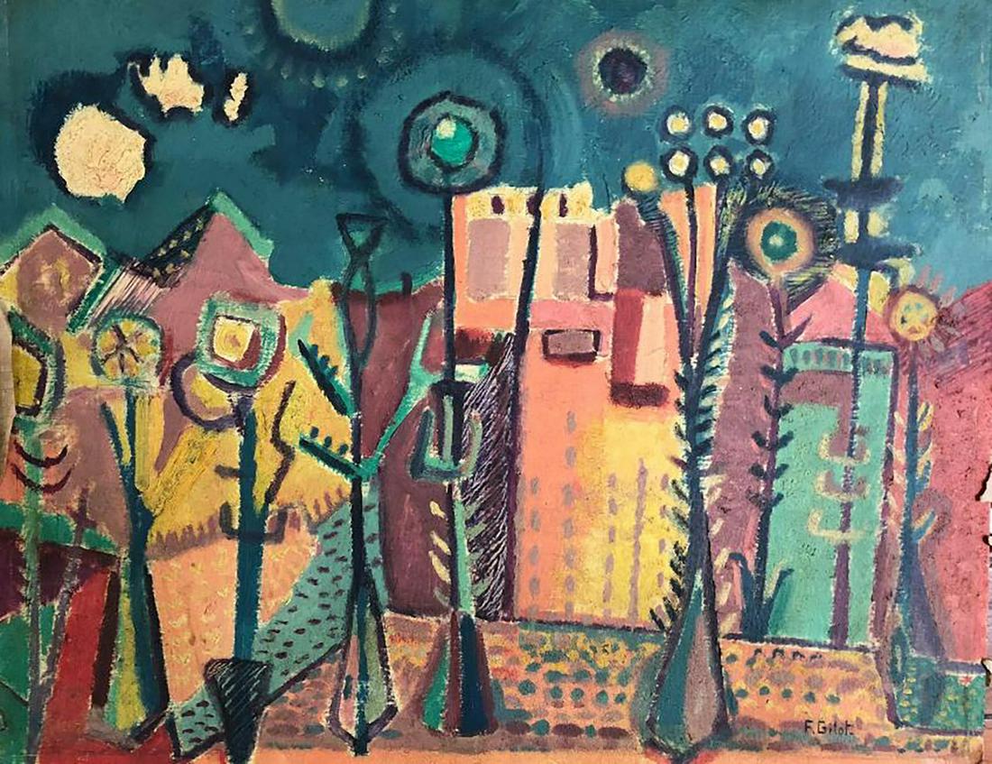 Francoise Gilot. Original Oil on board (1 of 1)