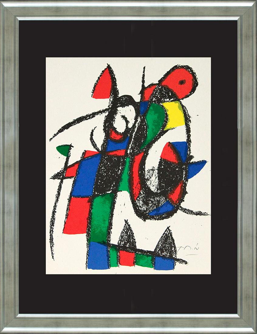 Joan Miro Original Lithograph Hand Signed: Joan Miro original Lithograph Hand signed by Joan Miro in pencil. Approx 20x24 inches. Custom framed. Includes certificate of authenticity.