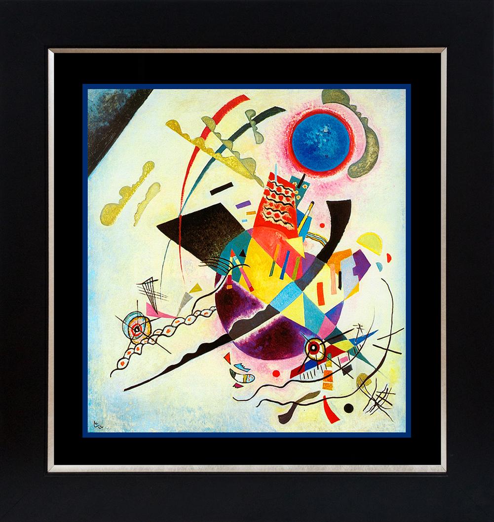 After Wassily Kandinsky-Limited Edition -Blue Circle: Blue Circle -After Kandinsky. Limited Edition ink on archival canvas. Includes Certificate of Authenticity. Approx 30 x 30 inches The signature is in the plate. Kandinsky steered painting towards abst