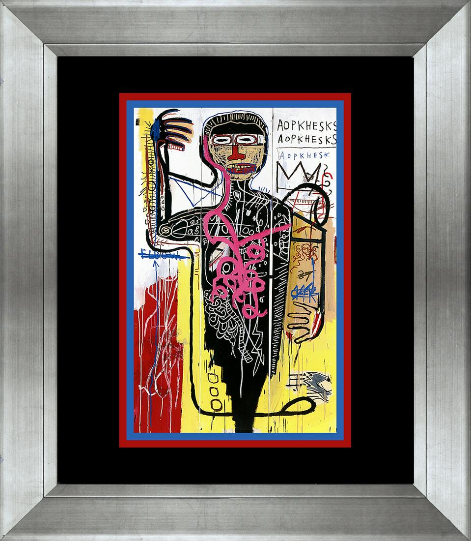 Jean -Michel Basquiat Color Plate Lithograph From 1991: Jean Michel Basquiat Lithograph from 1991. Approx 24x20 inches. Professionally framed. Includes certificate.