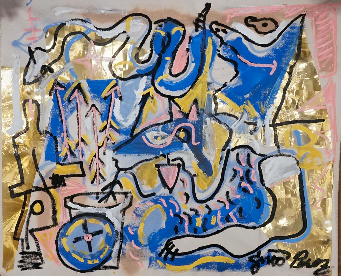 Original on canvas by Gino Perez: Original on canvas by Gino Perez Hand signed by the artist. One of a kind original Approx 40x30 inches Custom framed. Includes certificate