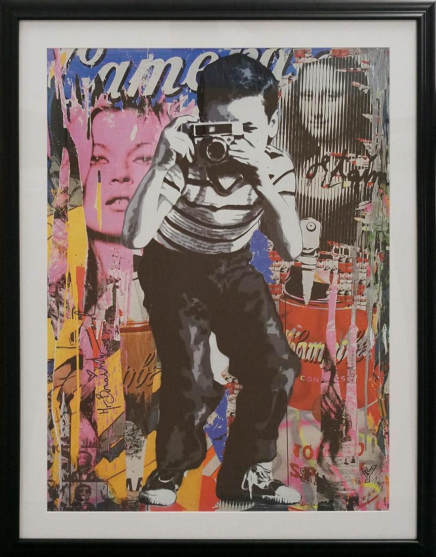 Mr. Brainwash Limited Edition Lithograph: Mr. Brainwash Limited Edition lithograph Framed Approx 28x26 inches.