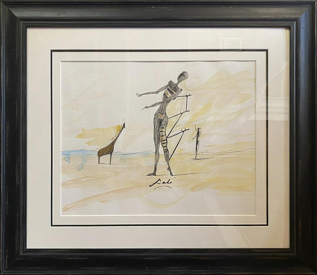 Original watercolor and ink on paper in the manner of (1 of 1)