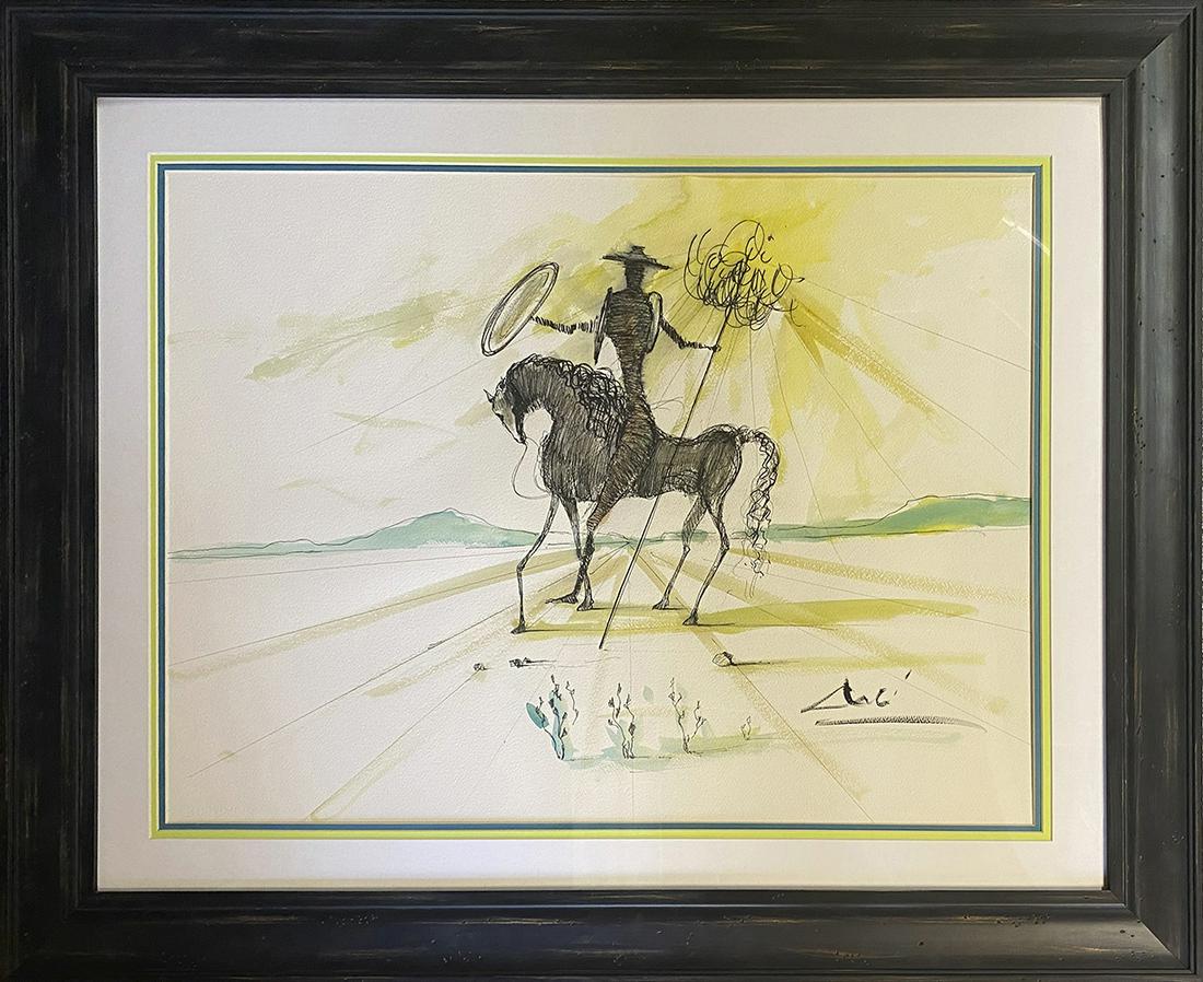 Original watercolor and ink in the manner of Salvador (1 of 1)