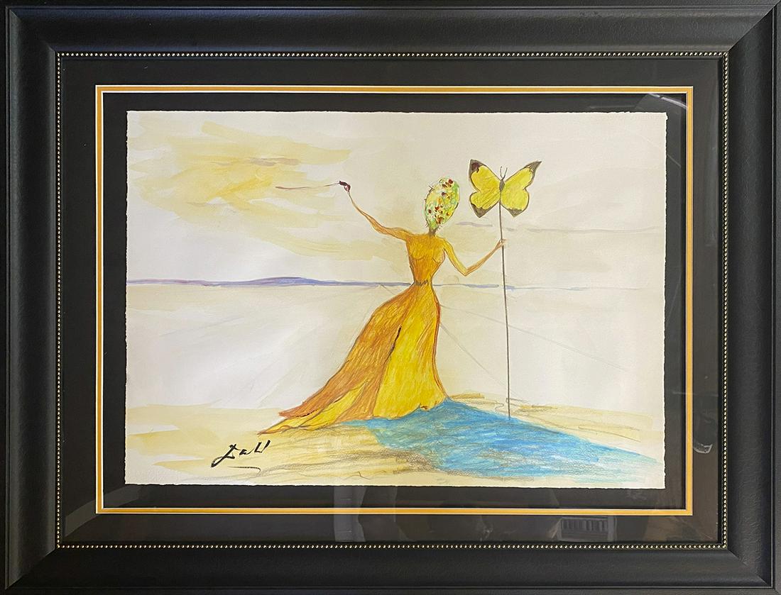 Original watercolor and ink in the manner of Salvador (1 of 1)