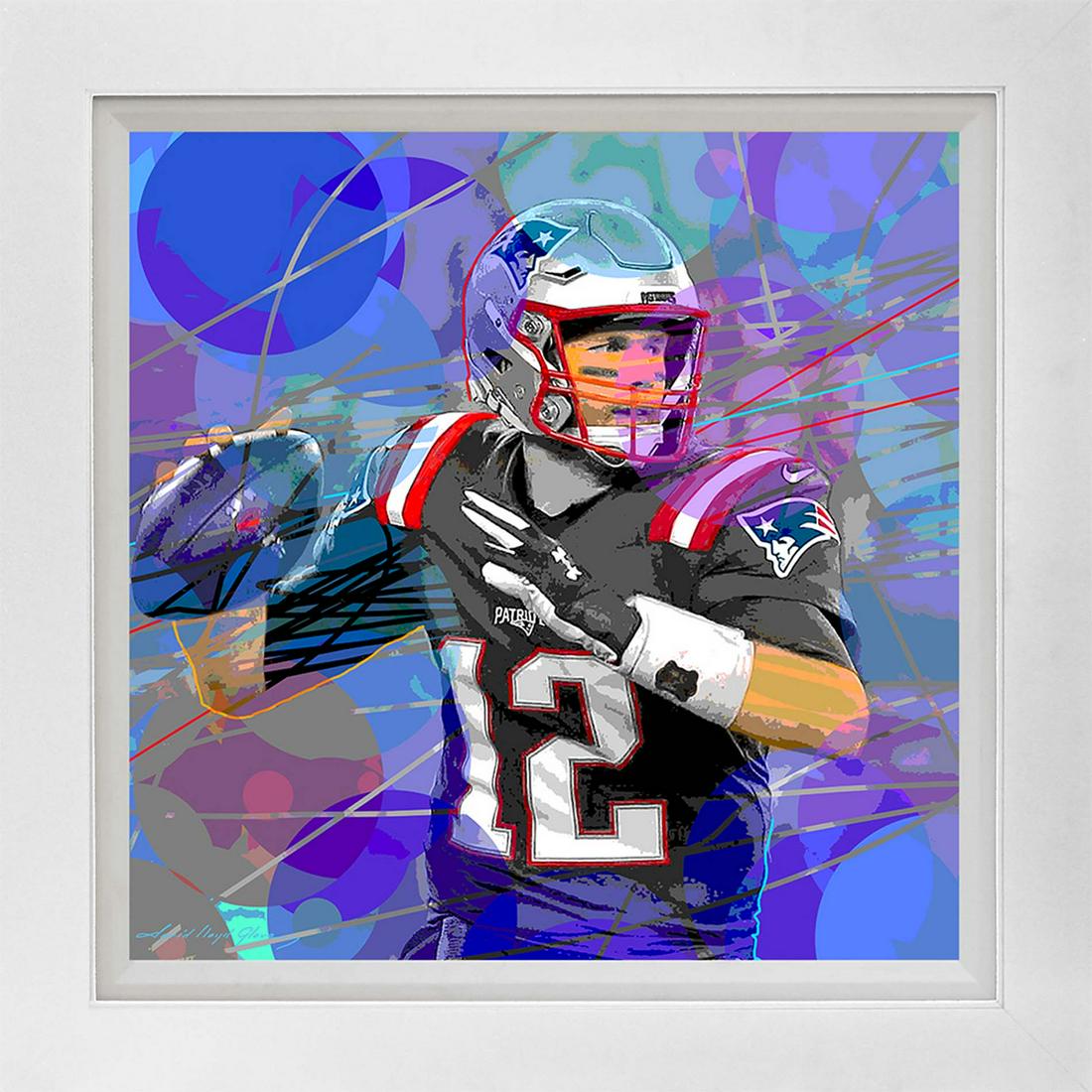 Hand embellished canvas David Lloyd Glover  Tom Brady (1 of 1)