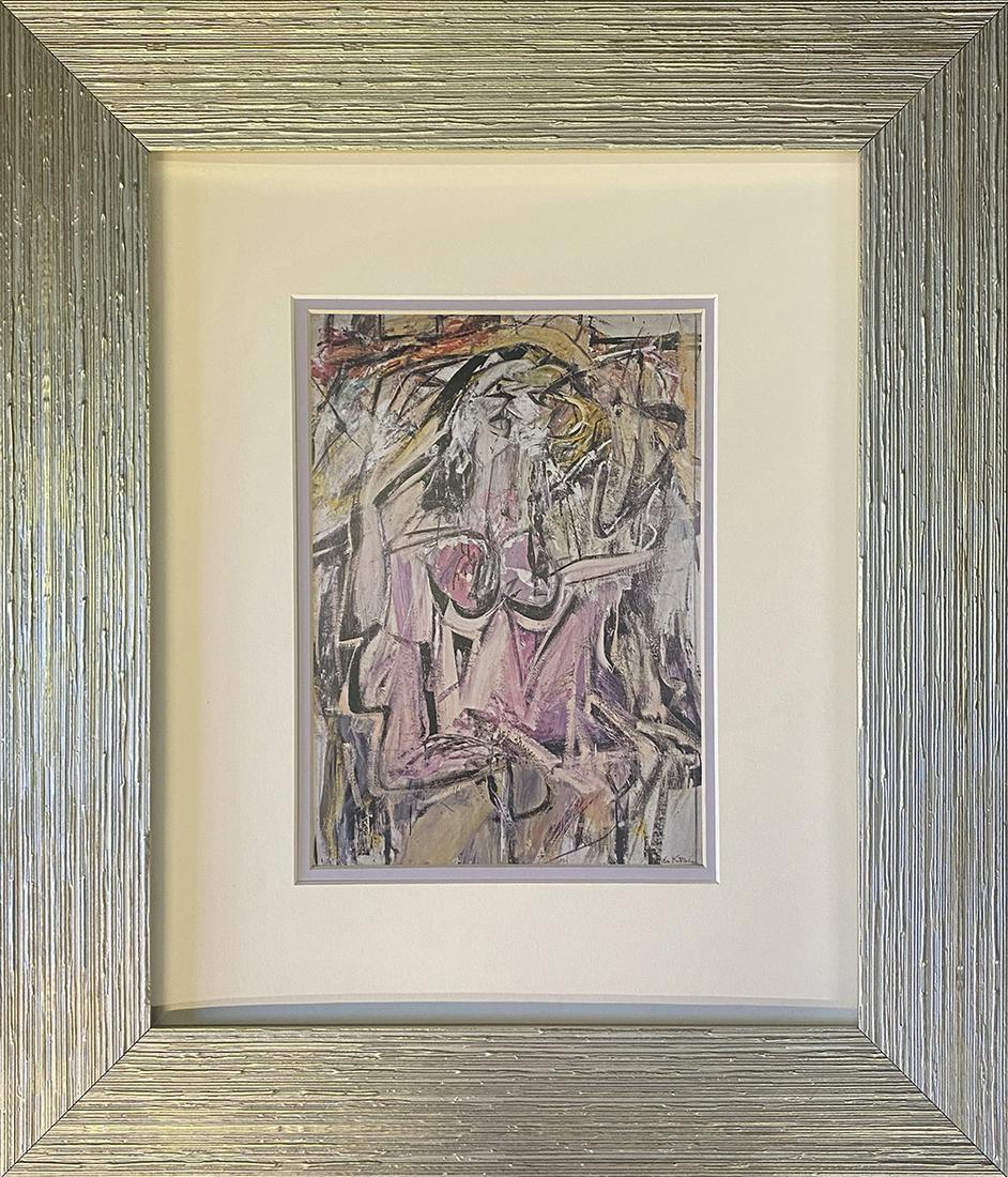 Willem de Kooning Color Plate Lithograph from 1970: Willem de Kooning Color Plate Lithograph from 1970 Approx 24 x20 inches Custom framed and includes certificate