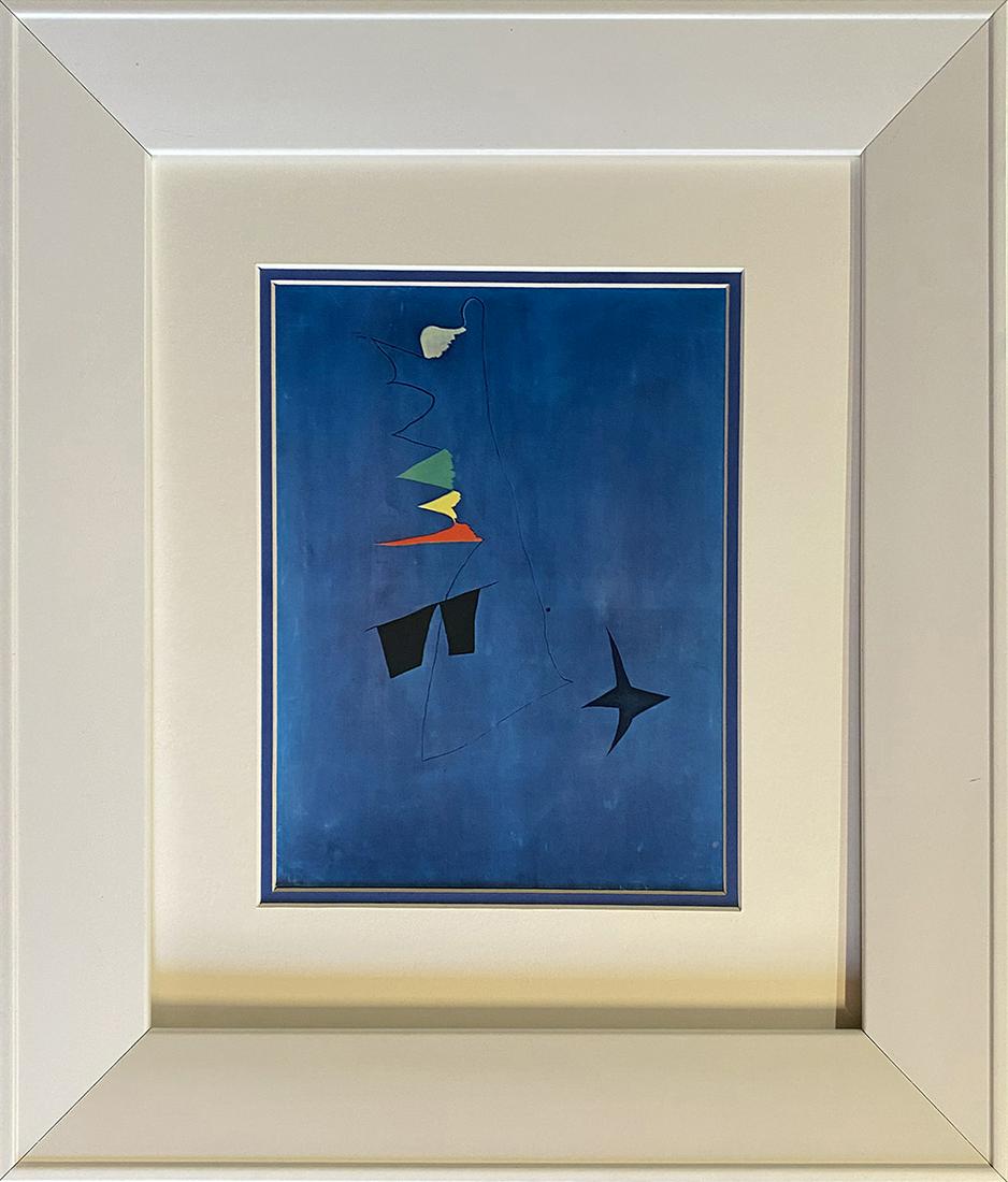 Joan Miro Lithograph from 1970: Joan Miro Lithograph Approx 24x20 inches Custom framed and includes certificate