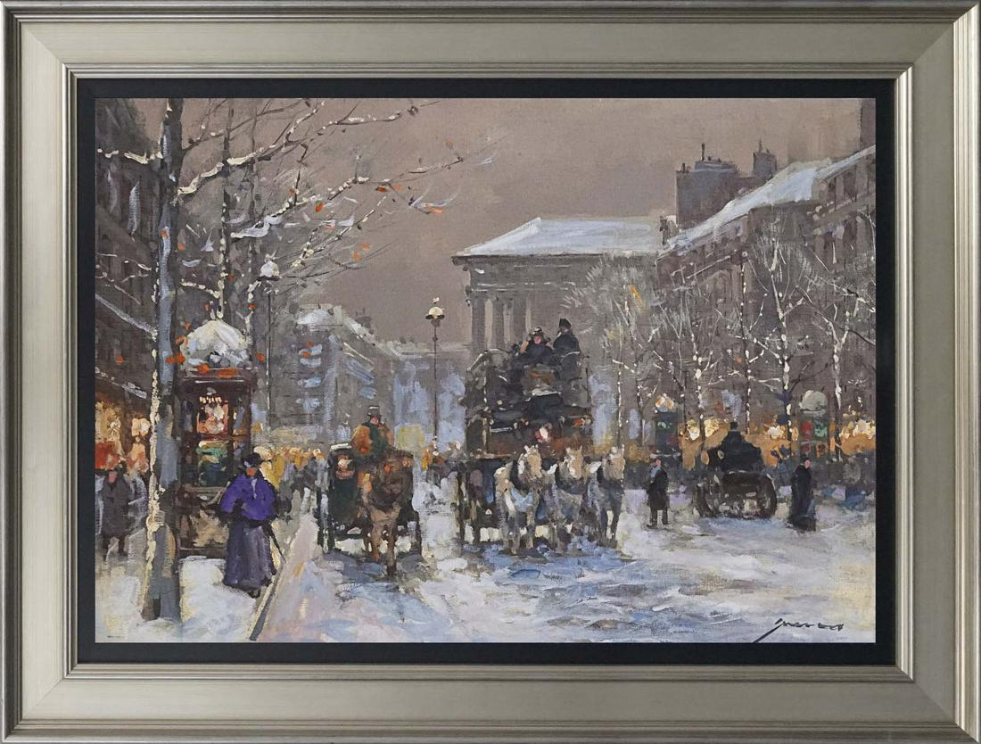 Hand embellished on canvas by Michael Schofield: by Michael Schofield Hand embellished on canvas. Hand signed by the artist. Approx 26 x 22 inches. Includes certificate of authenticity. Custom Framed