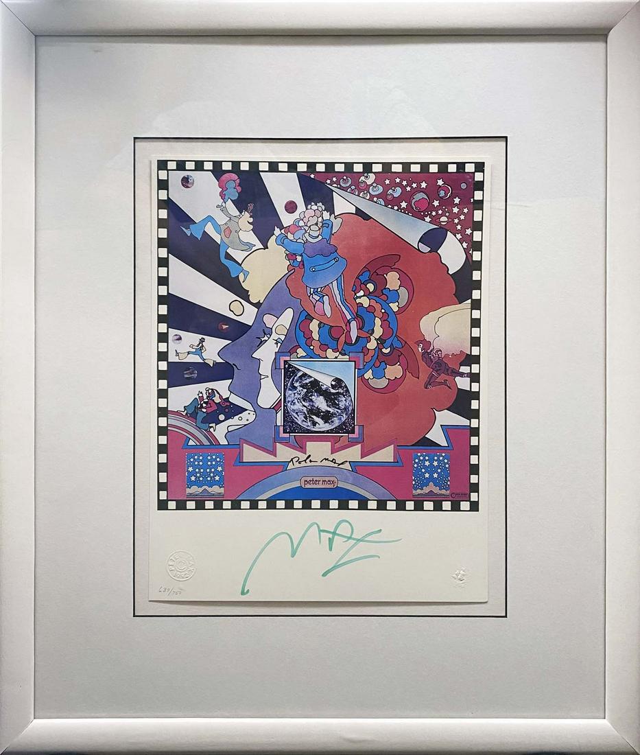 Peter Max Hand signed mixed media original (1 of 1)