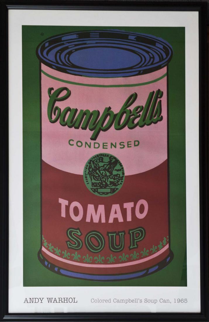 Andy Warhol Lithograph: Andy Warhol Lithograph Approx 28x38 inches Custom framed.