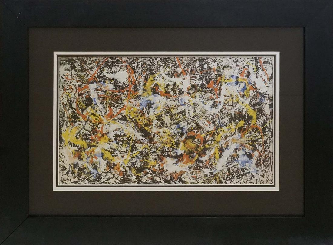 Jackson Pollock color plate Lithograph from 1970 Abstract (1 of 1)